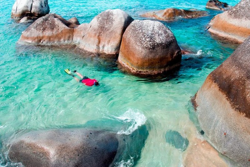 Snorkeling at Baths National Park