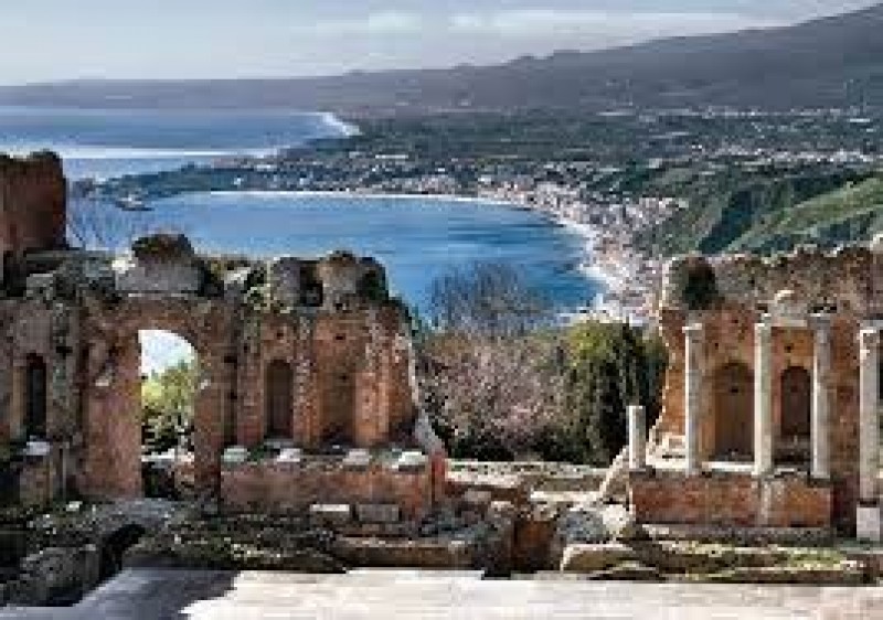 Taormina's Townscape and Greek Theater